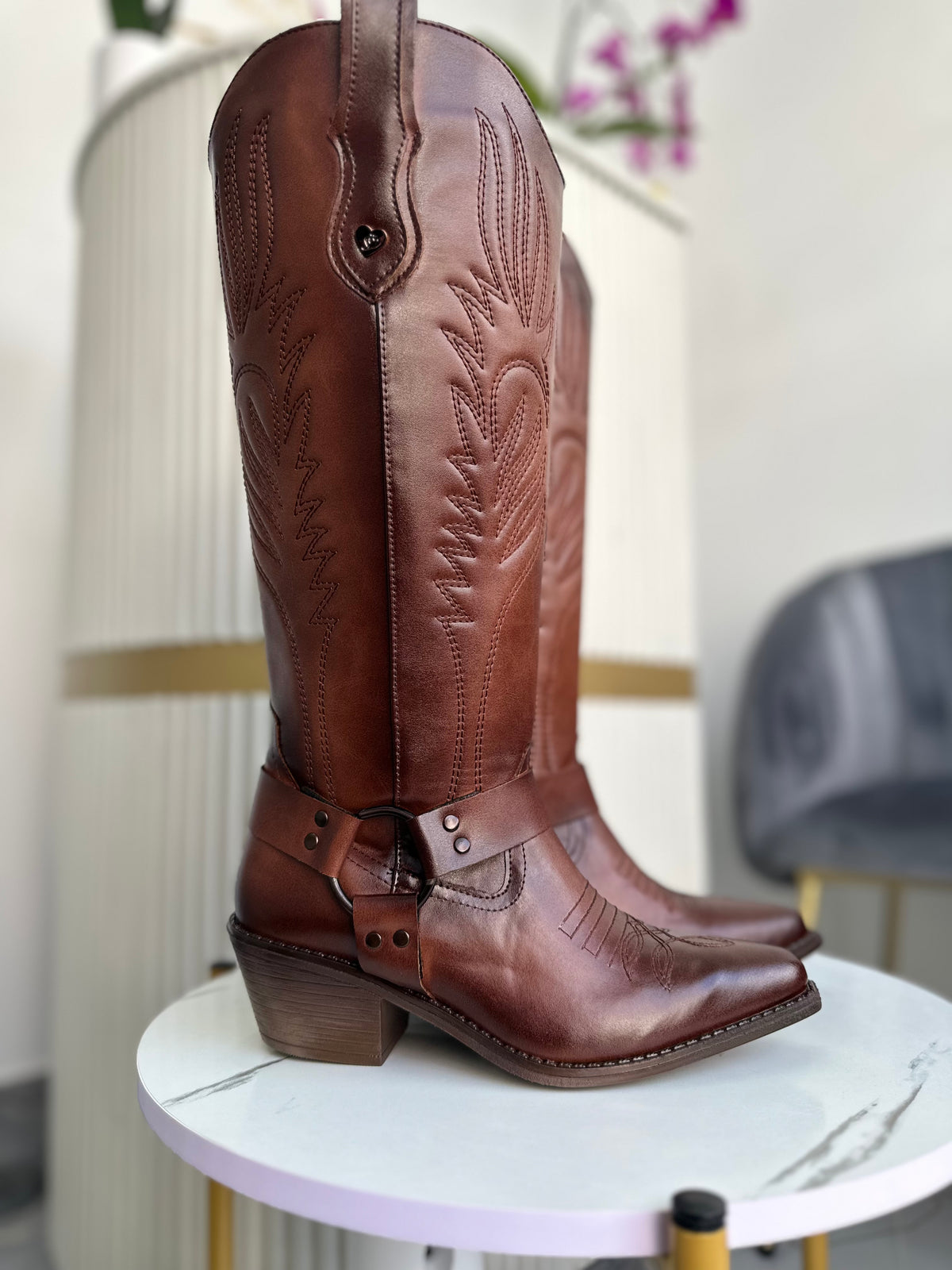2023A Vaquera con Arnés tacón cómodo 6 cm de altura